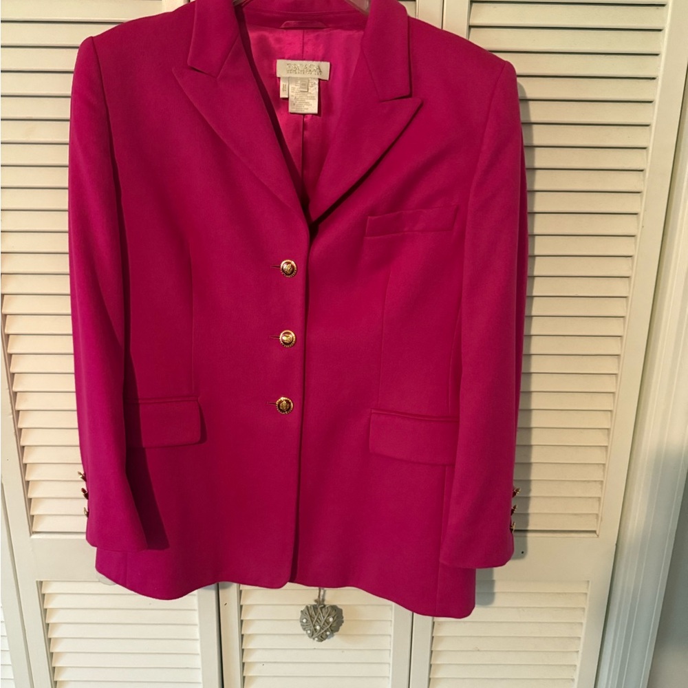 Escada Pink Tailored Blazer Professional Suit Jacket